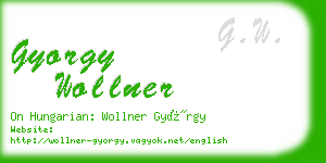 gyorgy wollner business card